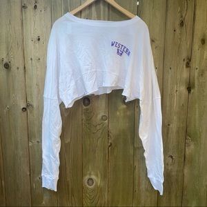🌹4/16🌹Western university cropped long sleeve
